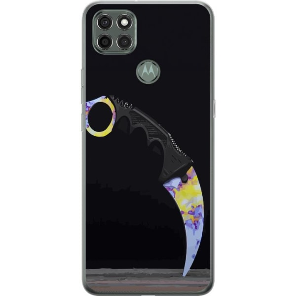 Motorola Moto G9 Power Genomskinligt Skal Karambit / Butterfly