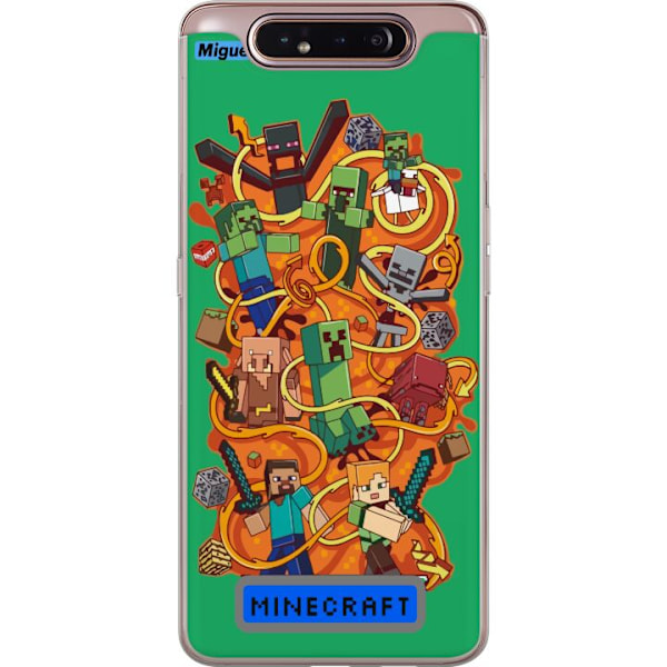 Samsung Galaxy A80 Läpinäkyvä kuori Minecraft