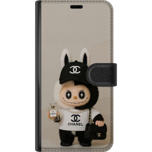 Kompatibel Tegnebogsetui til Apple iPhone XR Sød designer figur med luksuriøs modeinspireret stil og elegante accessories sort
