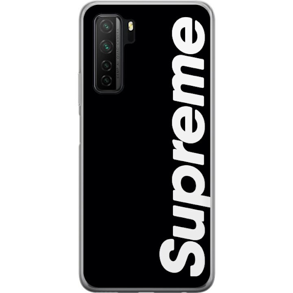 Huawei P40 lite 5G Läpinäkyvä kuori Supreme Musta Valkoinen Streetwear Suunnittelu Klassinen Muoti-ikoni Trendi Urbani Tyyli Graafinen Motiivi Suos
