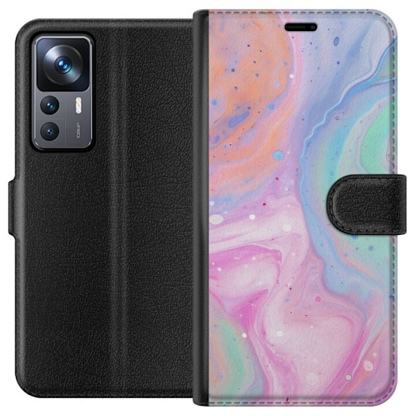 Xiaomi 12T Pro Tegnebogsetui Pastelmarmor