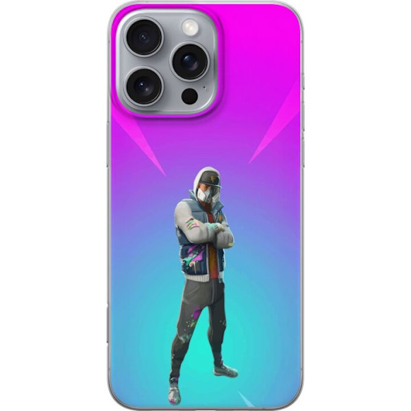 Apple iPhone 16 Pro Max Gennemsigtig cover sort ridder fortnit