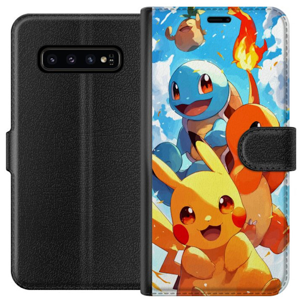 Samsung Galaxy S10 Tegnebogsetui Pocket Creatures - inspireret