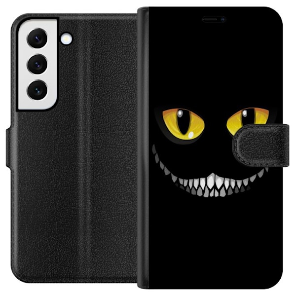 Samsung Galaxy S22 5G Lompakkokotelo Silmät Pimeässä Mustassa