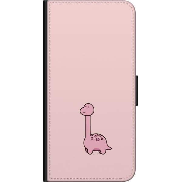 Kompatibelt Lommeboketui til Samsung Galaxy A20s Rosa dinosaur