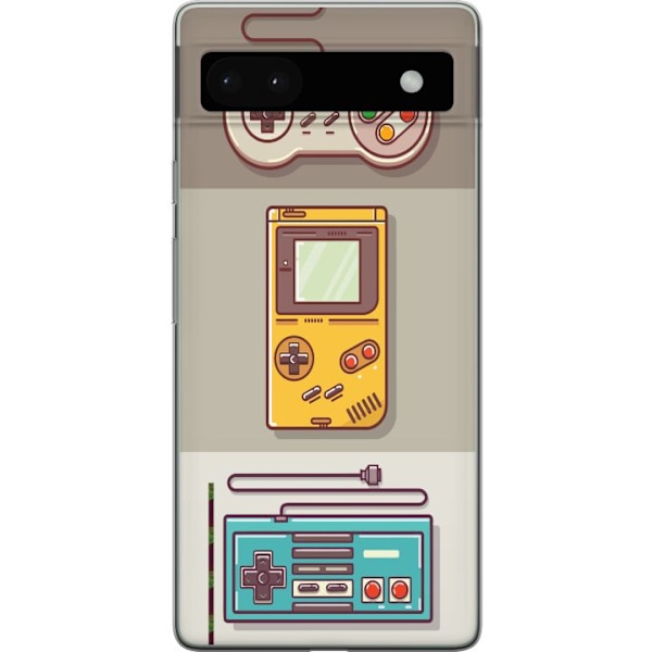 Google Pixel 6a Läpinäkyvä kuori Nintendo Retro