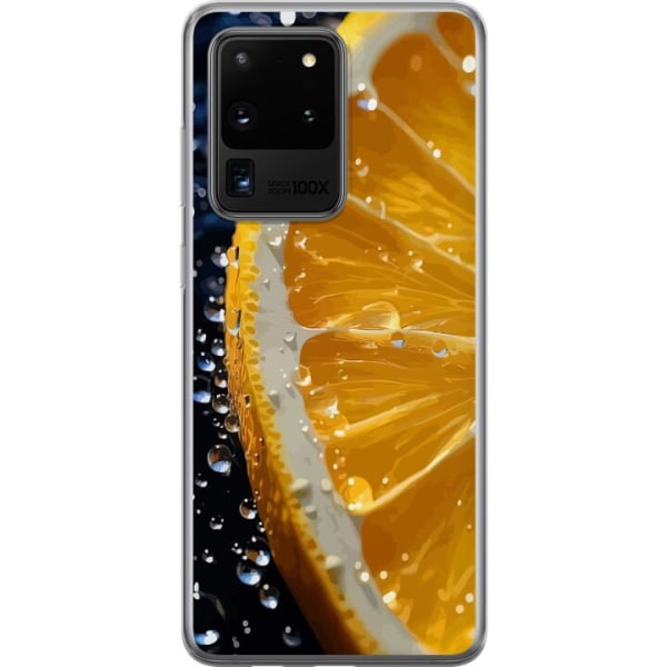 Samsung Galaxy S20 Ultra Läpinäkyvä kuori Appelsiini