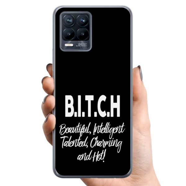 Realme 8 TPU Mobilskal Text