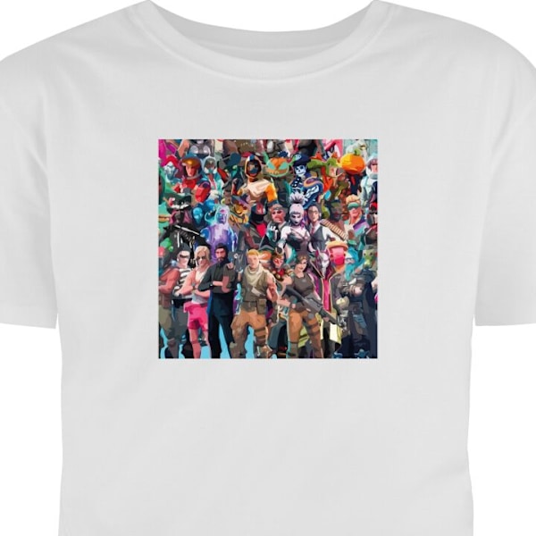 Barn-T-shirt | Bekväm T-shirt för Barn Fortnite vit 12-13 År