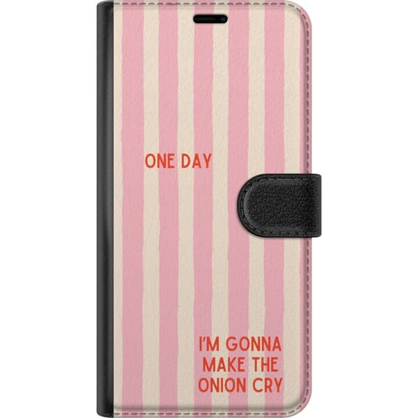 Kompatibelt Plånboksfodral till Apple iPhone XR Make the Onion Cry rosa