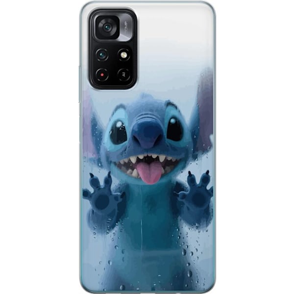 Xiaomi Poco M4 Pro 5G Genomskinligt Skal Stitch Window View – Stitch vid ett fönster i söt stil