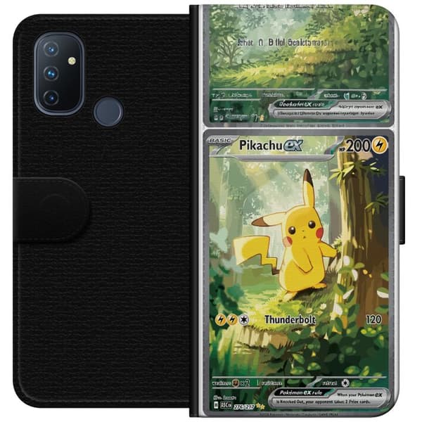 Kompatibel Tegnebogsetui til OnePlus Nord N100 Pikachu grøn