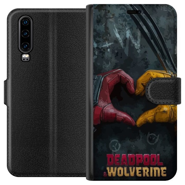 Huawei P30 Plånboksfodral Wolverine Deadpool