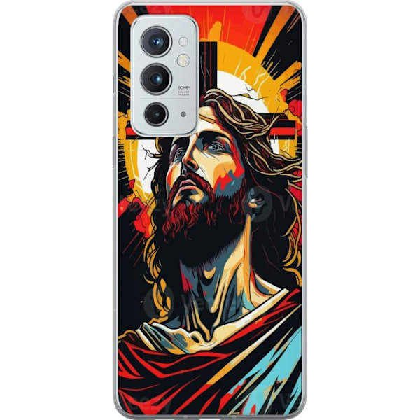 OnePlus 9RT 5G Läpinäkyvä kuori Jeesus ja Kortti - uskonnol