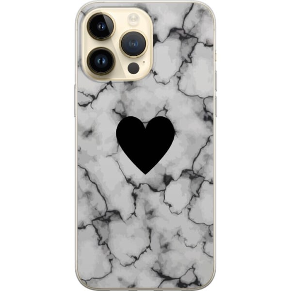 Apple iPhone 15 Pro Max Gjennomsiktig deksel Marmor Hjertet