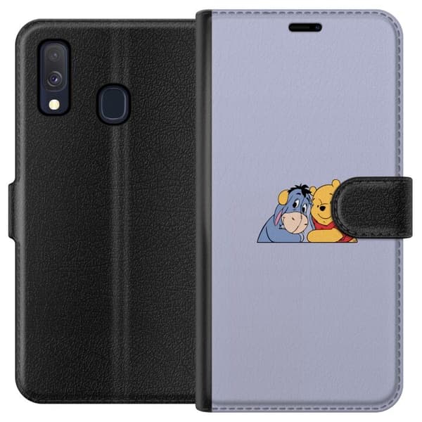 Kompatibel Tegnebogsetui til Samsung Galaxy A40 Nalle Puh og Æsel