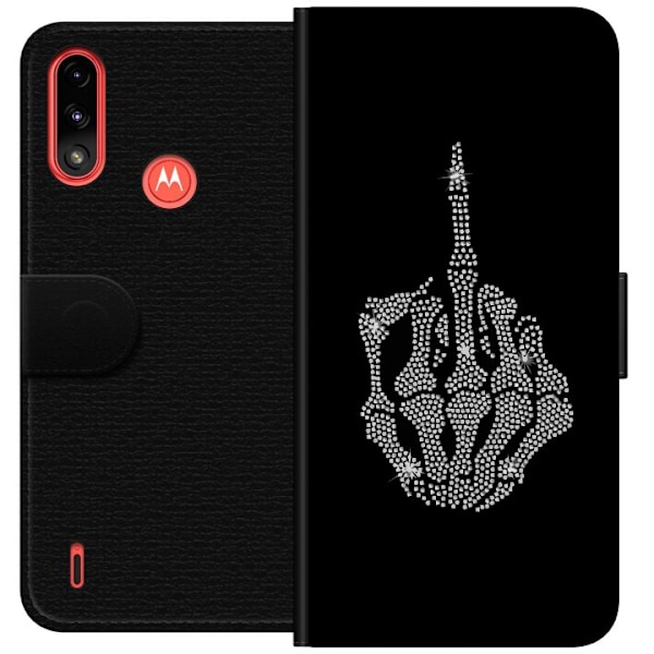 Motorola Moto E7 Power Lompakkokotelo Pelaa teille Bling