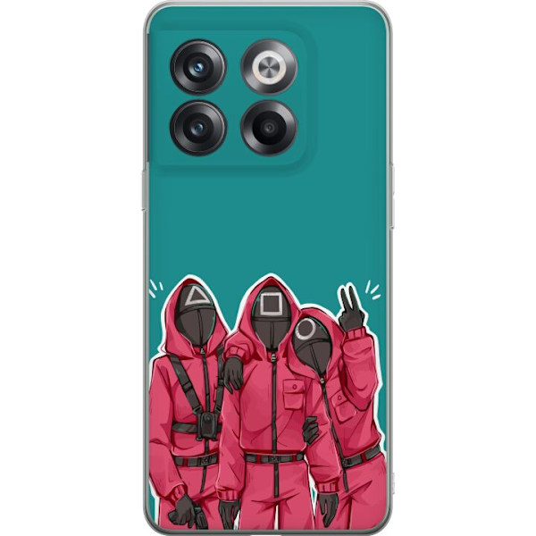 OnePlus 10T Läpinäkyvä kuori Squid Game Hahmot Graafinen Suunnittelu Sarjakuvasarjan Hahmot Suosittu TV-Teema Aasialainen Tyyli Jännittävä Trend