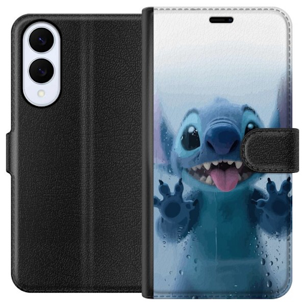 Samsung Galaxy S25 Edge Tegnebogsetui Stitch ved et vindue i sød stil
