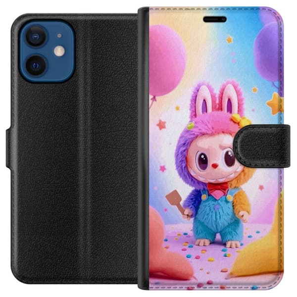 Kompatibel Tegnebogsetui til Apple iPhone 12 Vinyl monsterfigur kanin med nøglering