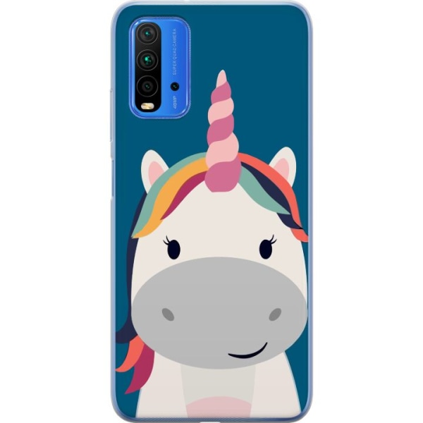 Xiaomi Redmi Note 9 4G Genomskinligt Skal Enhörning / Unicorn