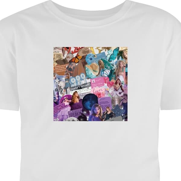 Barn T-shirt Vit 9-11 År Taylor Swift vit 9-11 År