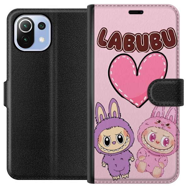 Xiaomi Mi 11 Lite Tegnebogsetui Labubu Pink Monster