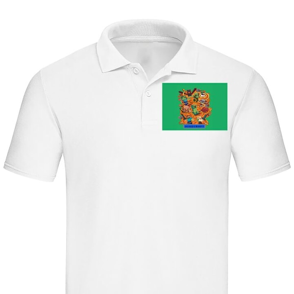 Pikeepaita Aikuisille | Tyylikäs Pikeepaita Minecraft Valkoinen X-Large