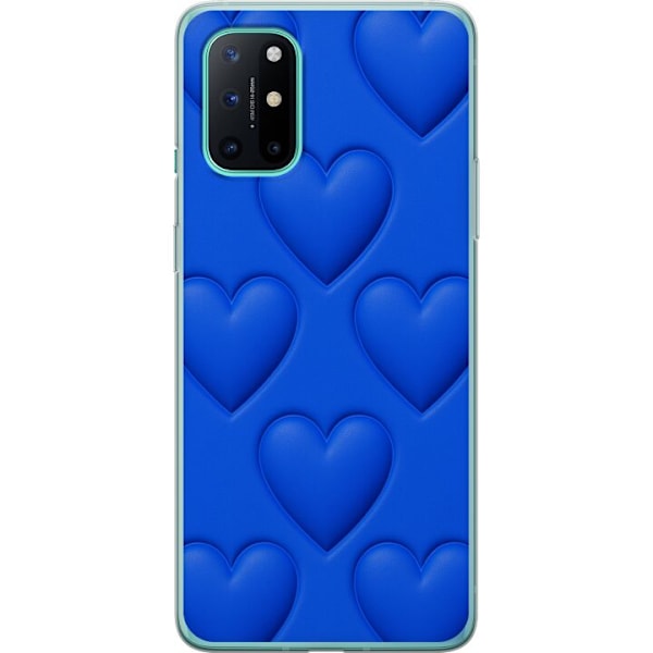 OnePlus 8T Gennemsigtig cover Blå Hjerter