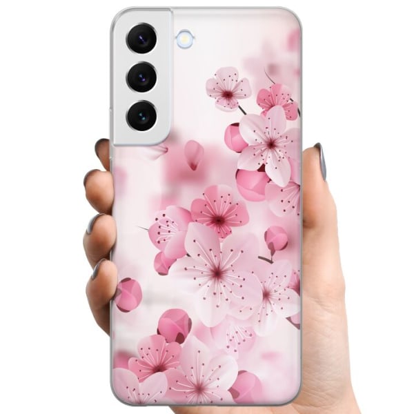 Samsung Galaxy S22+ 5G TPU Mobildeksel Kirsebærblomst
