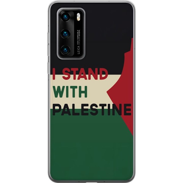 Huawei P40 Genomskinligt Skal Stand with Palestine – solidaritetsdesign med starkt budskap