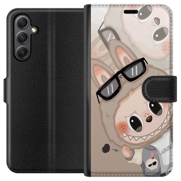 Samsung Galaxy S23 FE Plånboksfodral Labubu Rainbow Chaos – Färgglatt monster i regnbågstoner