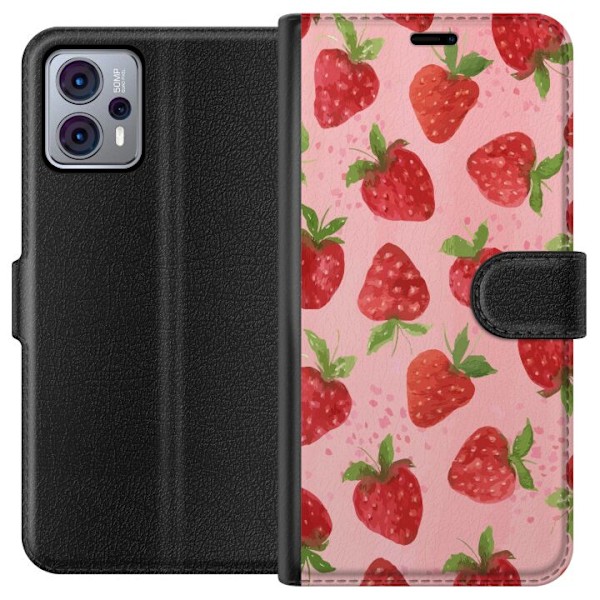 Motorola Moto G23 Plånboksfodral Strawberry Dreams – jordgu