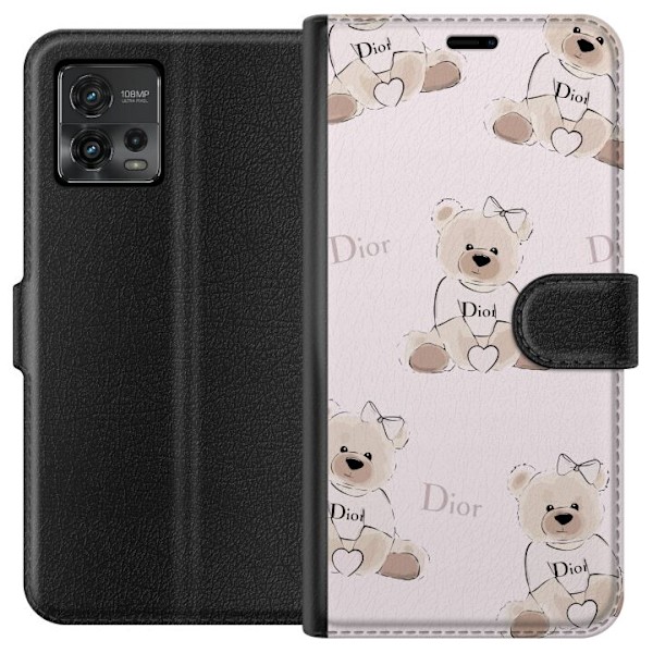 Motorola Moto G72 Lompakkokotelo Teddy Dior Vibes - ylellinen