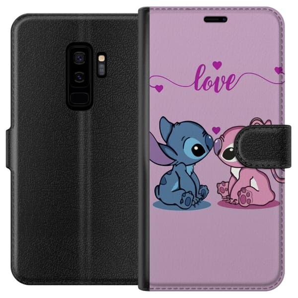 Kompatibel Tegnebogsetui til Samsung Galaxy S9+ Lilo & Stitch – Angel Edition