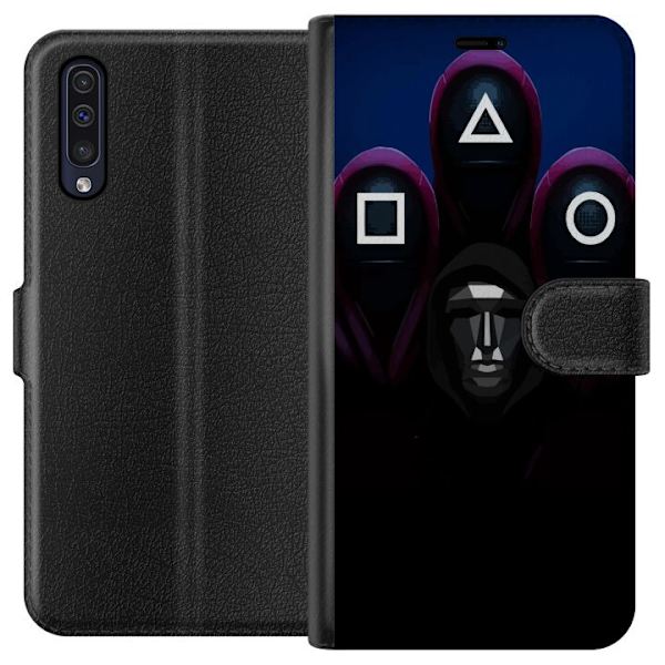 Samsung Galaxy A50 Plånboksfodral Squid Game Säsong 3 Nya Ikoner Populär Serie TV Motiv Asiatisk Drama Trend Ikoniskt Grafisk Design