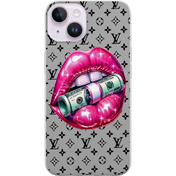 Apple iPhone 14 Gennemsigtig cover LV Money Lip