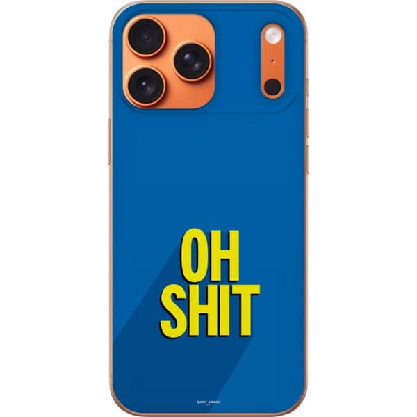 Kompatibelt Mobilskal till Apple iPhone 17 Pro Max Oh Shit text blå