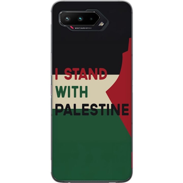 Asus ROG Phone 5 Genomskinligt Skal Stand with Palestine – solidaritetsdesign med starkt budskap