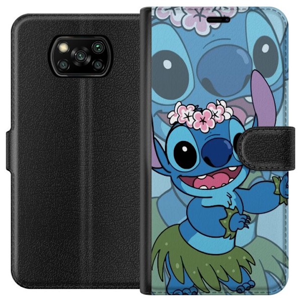 Xiaomi Poco X3 NFC Lompakkokotelo Stitch tähtien alla - Taianomainen Anime-tyyli