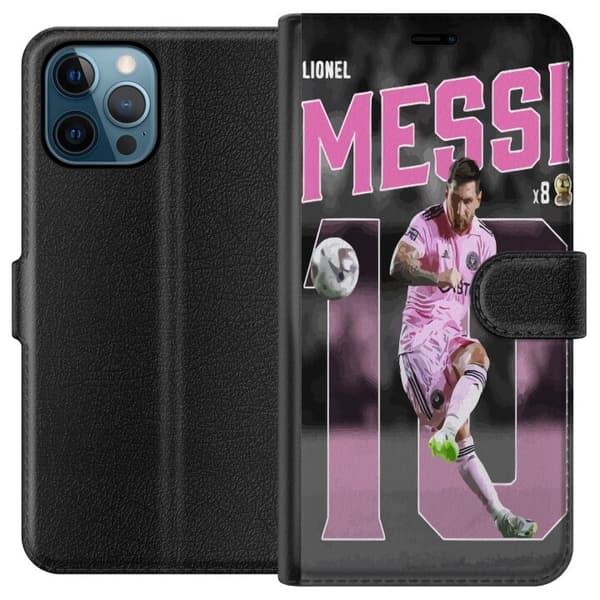 Kompatibelt Plånboksfodral till Apple iPhone 12 Pro Lionel Messi - Rosa