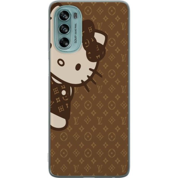 Motorola Moto G62 5G Gennemsigtig cover Hello Kitty - LV