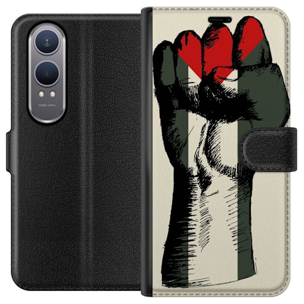 OnePlus Nord CE4 Lite Lommeboketui Hand knyttet i Palestinas farger - kraftig symbol for frihetsbevegelsen