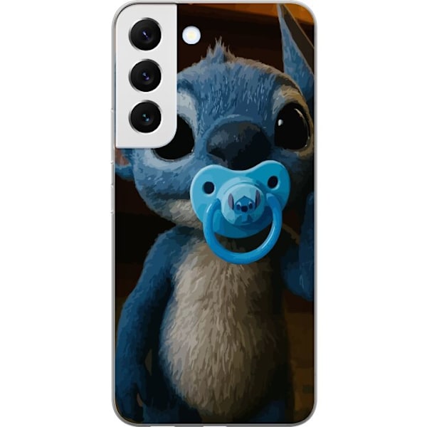 Samsung Galaxy S22+ 5G Genomskinligt Skal Stitch & Napp – babytema med söt karaktär