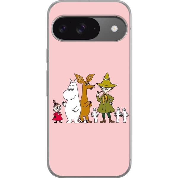 Kompatibelt Mobildeksel til Google Pixel 9 Pro Flere figurer sammen på rosa bakgrunn