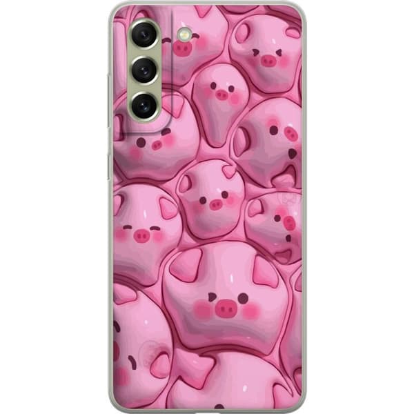 Kompatibelt Mobilskal till Samsung Galaxy S21 FE 5G Bubbliga Grisar