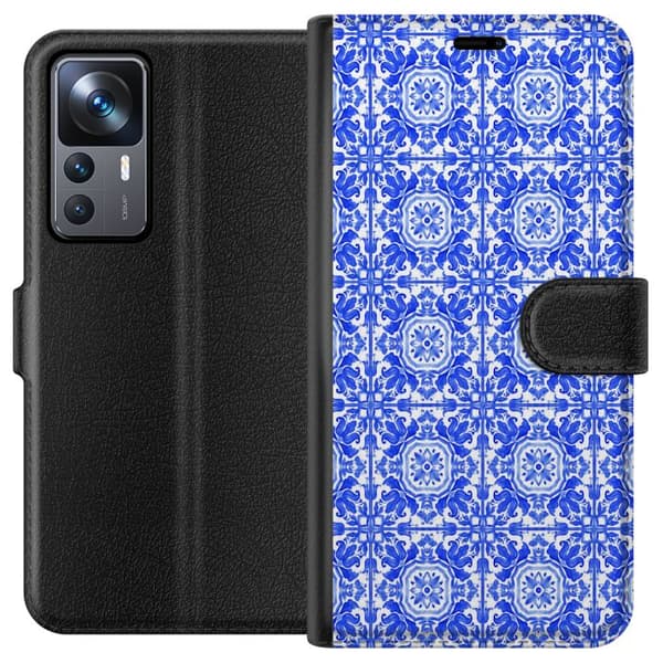 Kompatibel Tegnebogsetui til Xiaomi 12T Blå mosaik blå