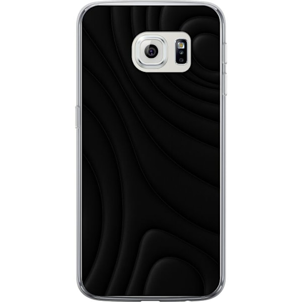 Samsung Galaxy S6 edge Läpinäkyvä kuori Tummat Aallot