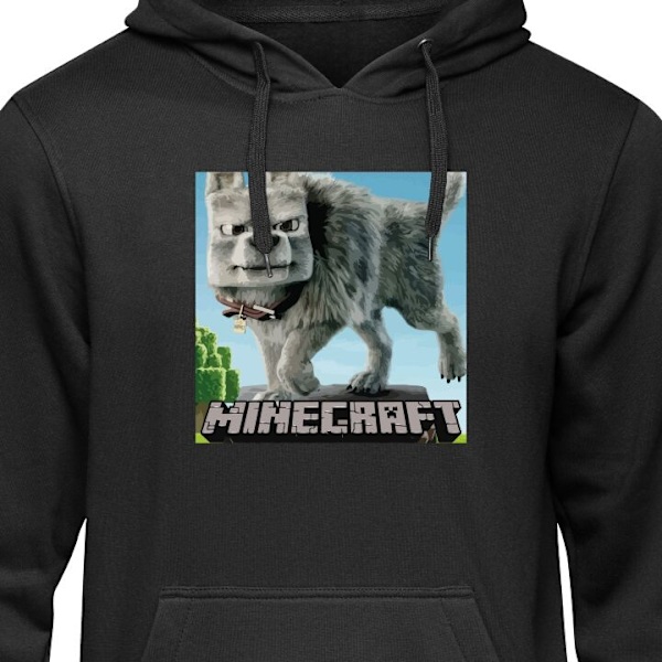 Hoodie til Voksen | Behagelig Hættetrøje A Minecraft Movie sort M