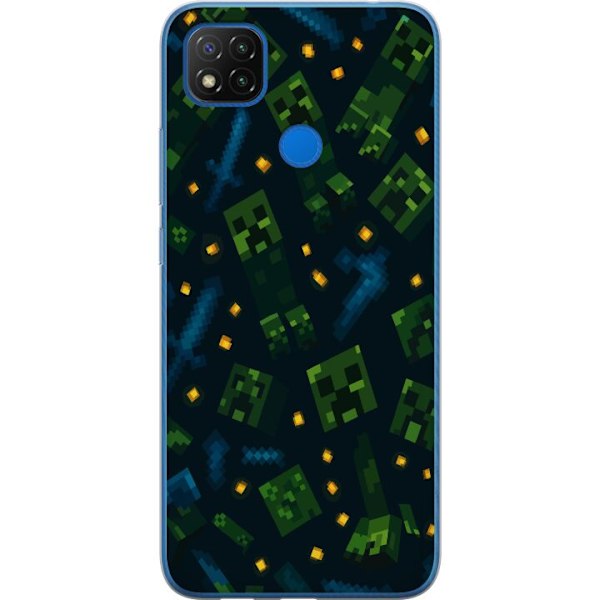Xiaomi Redmi 9C NFC Genomskinligt Skal Minecraft Dungeons Mob